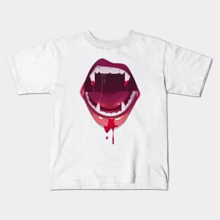 Scary Mouth Design Kids T-Shirt